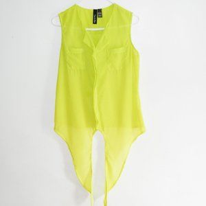 Fun & Flirt| Sleeve Less Shirt| Bright Green|